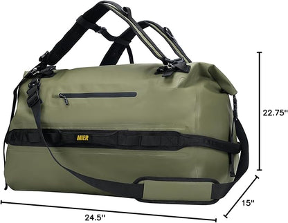 MIER Large Waterproof Duffel Bag Rolltop Dry Backpack Duffle Bags for Kayaking, Rafting, Boating, Swimming, Camping, Travel, Gym, Beach, 60L/80L