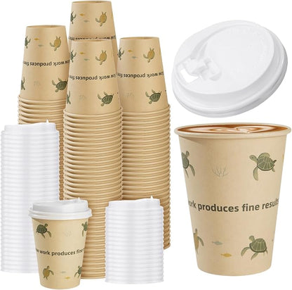 12 OZ 25 Pack Disposable Cups Paper Coffee Cups