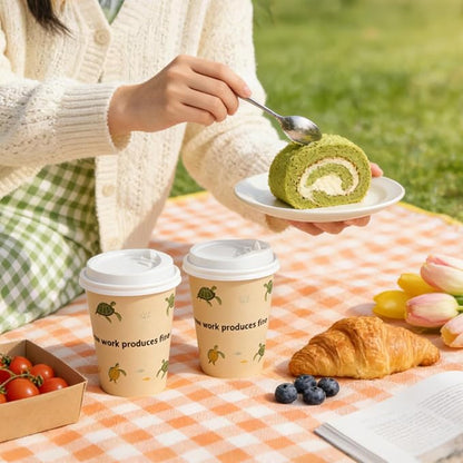 12 OZ 25 Pack Disposable Cups Paper Coffee Cups