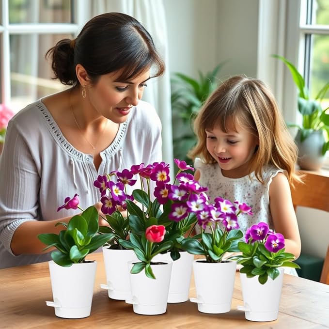 12 Pack 4 Inch Self Watering Plant Pots