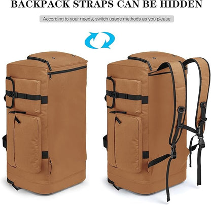 Lyweem Large Duffle Bag Backpack for Travel, 70L Heavy Duty Gym Duffel Bag with Shoes Compartment for Men & Women, Weekender Overnight Sports Backpack for Traveling