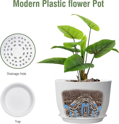 12 inch Large Plant Pots, Plastic Planters