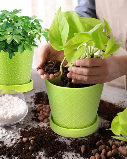 EFISPSS 5 Inch Ceramic Plant Pots Indoor, Planters