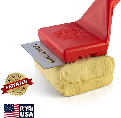 Grill Rescue BBQ Replaceable Cleaning Head, Bristle Free - Durable and Unique Scraper Tools for Cast Iron or Stainless-Steel Grates, Barbecue Cleaner