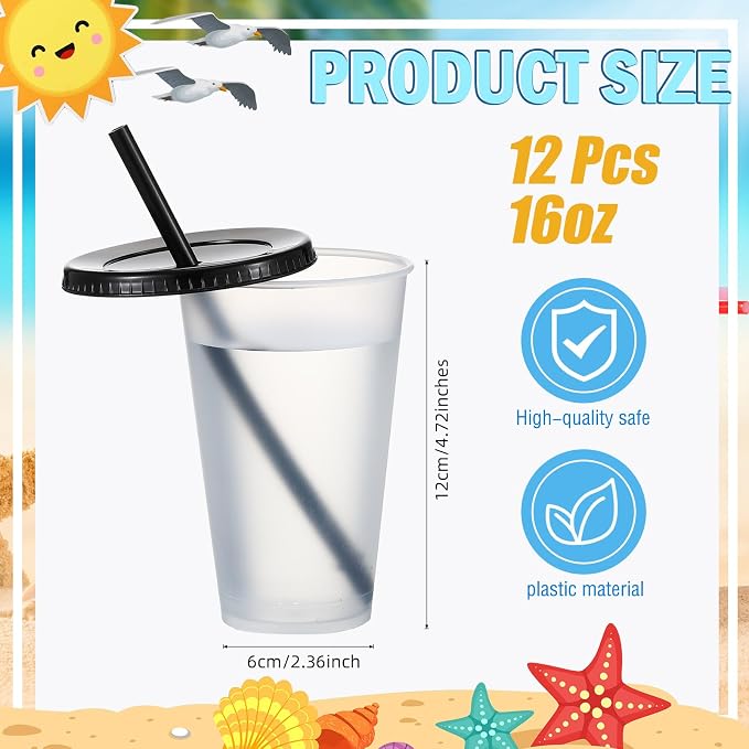 Mifoci 12 Pcs Plastic Tumbler