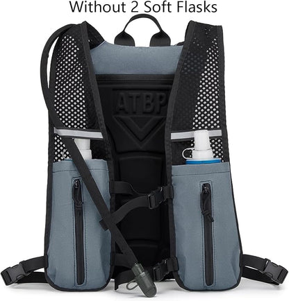 ATBP Running Hydration Vest Pack Tactical 3L Water Bladder Backpack Bag for Cycling Marathon Hiking Daypack Men & Women