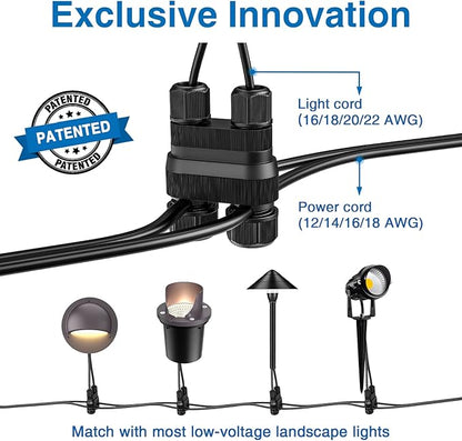 SUNVIE Fastlock2 Low Voltage Wire Connector Landscape Lighting Connectors 12-18