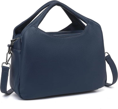 KOGTLA Genuine Leather Purses for Women, Crossbody Shoulder Bags with Top-Handle, Tote Satchel Handbags