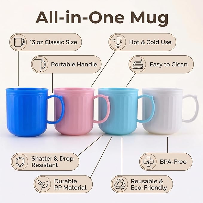 AOYITE 13 oz Plastic Coffee Mug