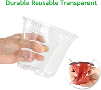 36 Packs 5/4/3.5 Inch Clear Nursery Pots