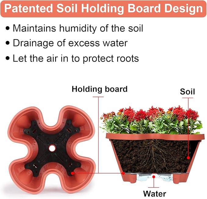 GameXcel Vertical Planter 5 Tier Stackable Planters Garden Planters Strawberry