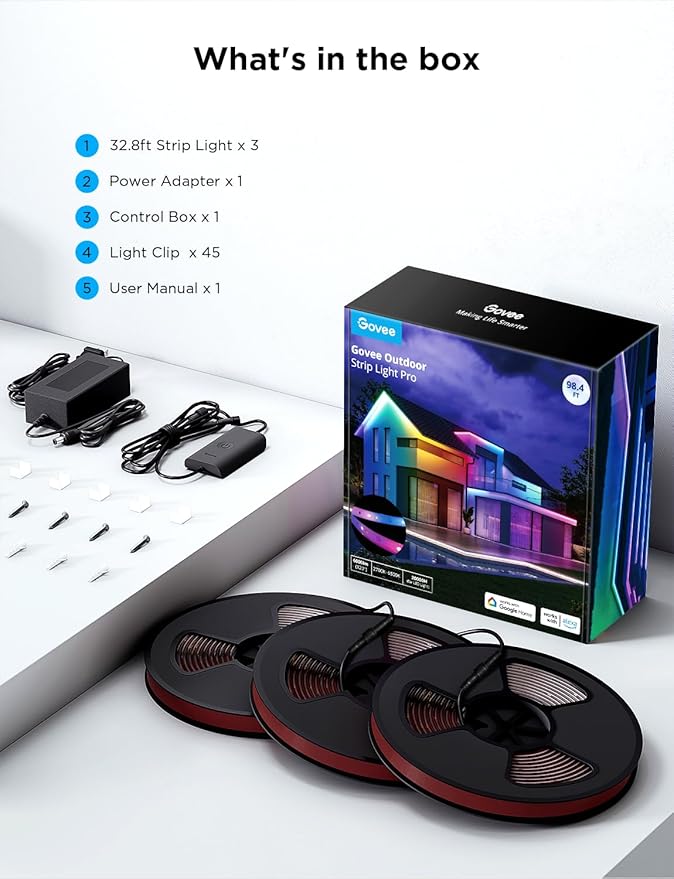 Govee Outdoor LED Strip Lights RGBIC