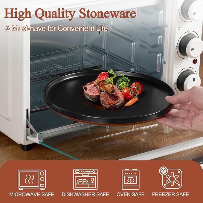 LIANYU 12 Pieces Porcelain Dinnerware Set, Dishes Set