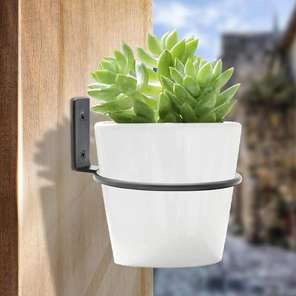2 Pack 5 inch Flower Pot Holder Ring, Flower Pot Holder Ring Wall Mounted Set