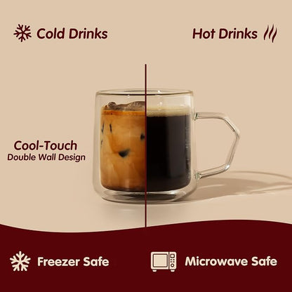 Double Wall Glass Coffee Mugs