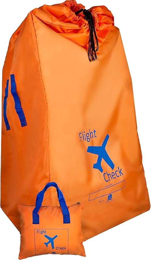 Alnoor USA Gate Check Bag for Single & Double Stroller Travel Bag for Air Plane | Extra Large & Ultra Durable - Includes Padded Shoulder Straps for Comfort & Durability With Pouch – Bonus E-Book