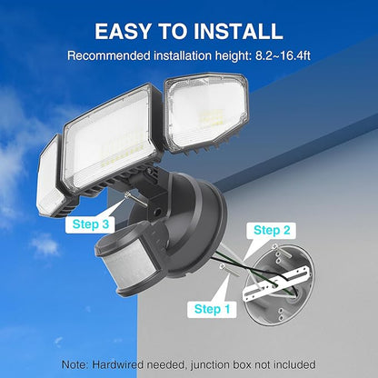 85W Motion Sensor Outdoor Light, 8500LM Ultra-Bright LED Security Light