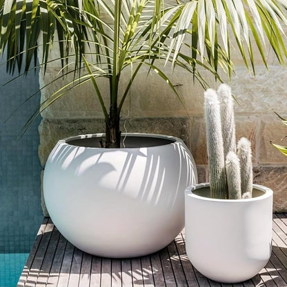 17 H x 21" Dia Round Fiberstone Planter