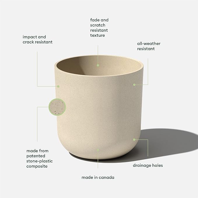 Veradek Round Lima Plastic Planter Pots