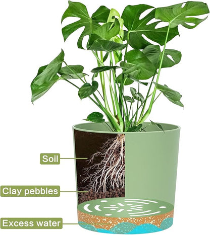 QCQHDU 5 inch Plant Pot, 2 Pack Planters