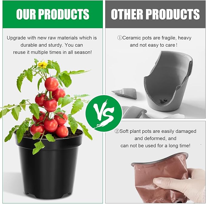 40 Pack 4 Inch Plant Nursery Pots