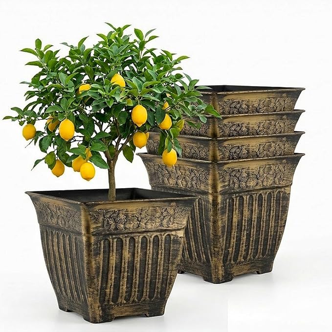 14 Inch Vintage Square Planter