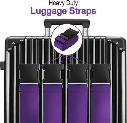 Luggage Straps for Suitcases TSA Approved Travel Belt 4 Pack by Chelmon