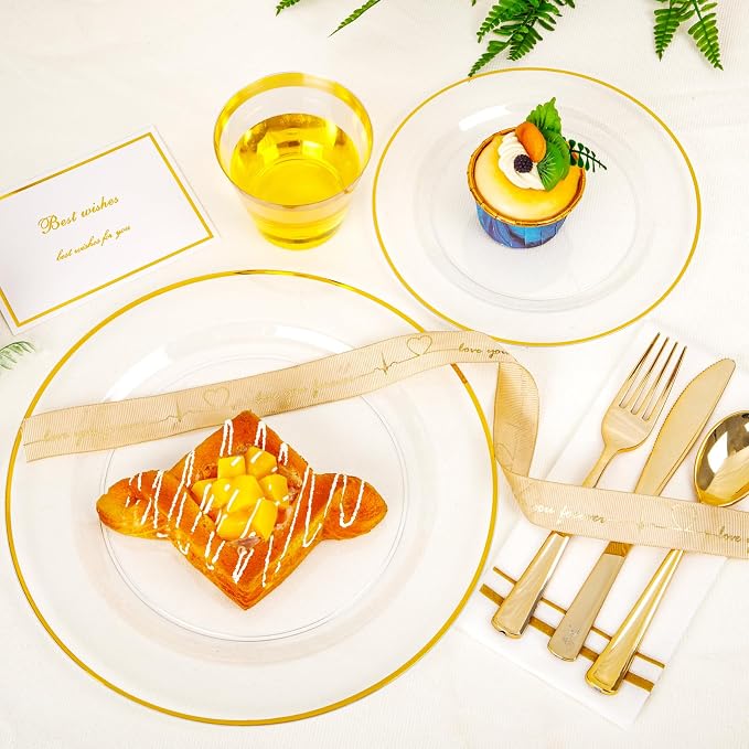 SUT 350Pcs Plastic Dinnerware Set