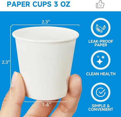 RACETOP 3000 Pack 3 oz Paper Cups