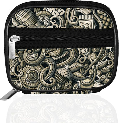 Serfeymi Weekly Travel Pill Organizer Pill Case for Purse with Removable 7 Day Pill Box, Fashionable Travel Medicine Organizer Pill Container for Medicine, Vitamin, Supplement - Brown 03