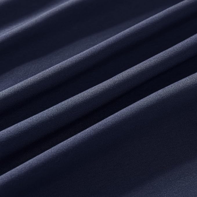 Bed Skirt King Size Ruffled Bed Skirts with Split Corners,16 Inch Drop Dust Ruffle Bed Skirt with Platform, Blue, King - 16" Drop