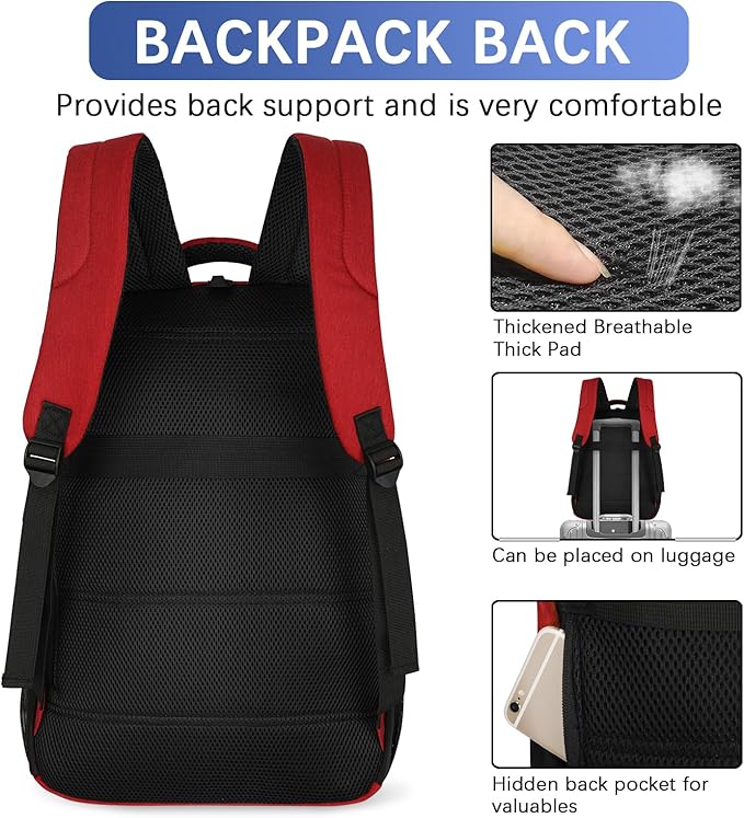 LARIPOP Extra Large Backpack,17.3 Inch Business Laptop backpack for Men Women with USB Charging Port,Water-Resistant Laptopack Weekender Daypack for Work College Computer