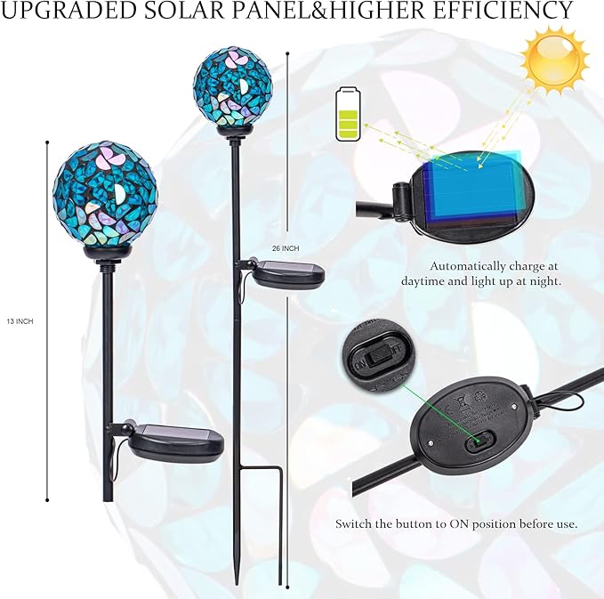 VCUTEKA Solar Lights Outdoor Decorative
