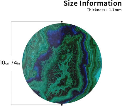 Agate Marble Green Coasters Set of 6 Coasters