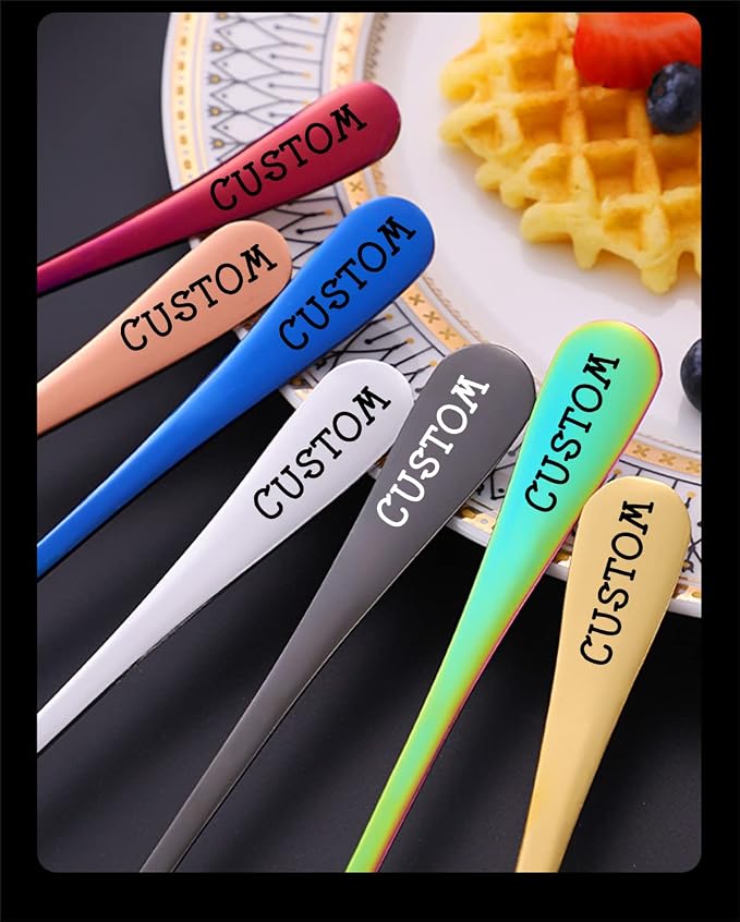 Stainless Steel Customized Flatware Set, Engraving Name Knife Forks Spoon