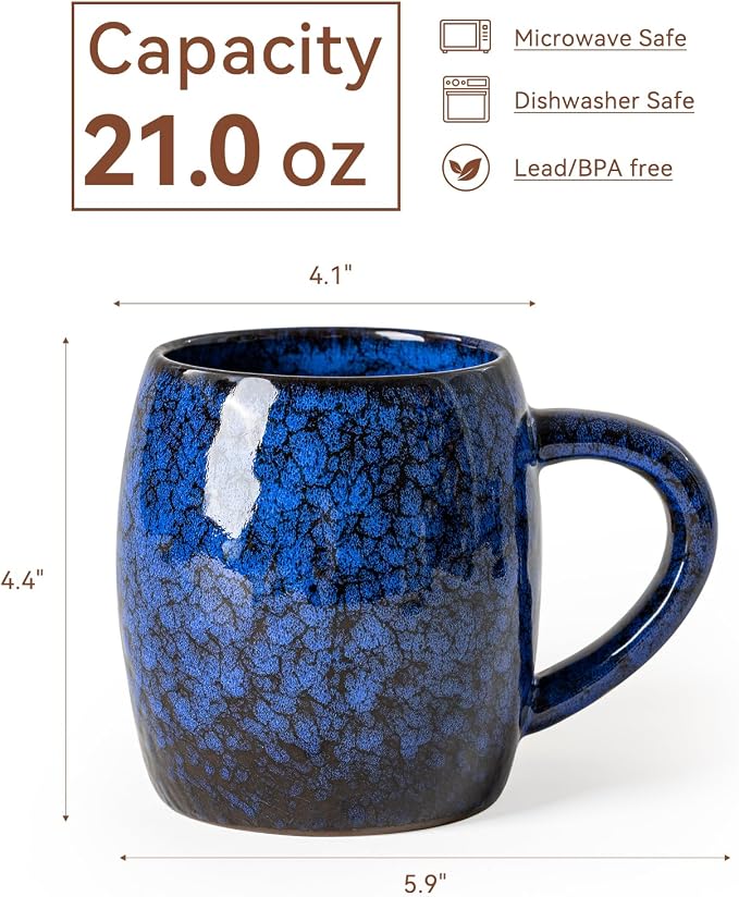 Cosmic Nebula Ceramic Coffee Mug - 21 oz Large Coffee Cup