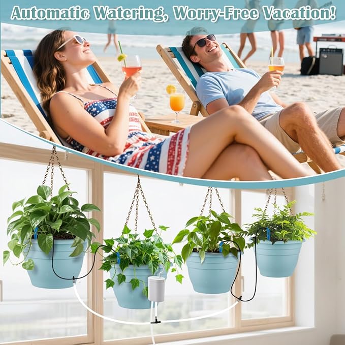Hanging Planters 10 Inch, Self Watering Hanging Basket