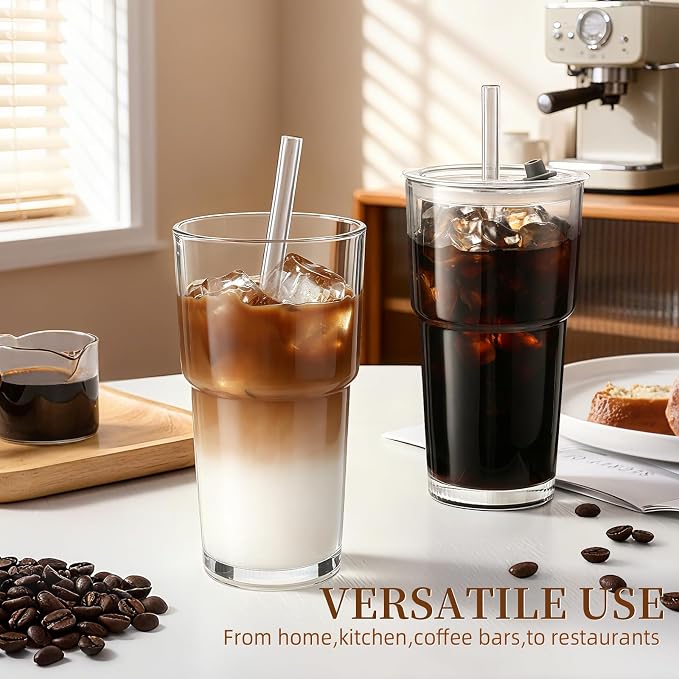 Iced Coffee Cups with Lids: Coffee Bar Accessories
