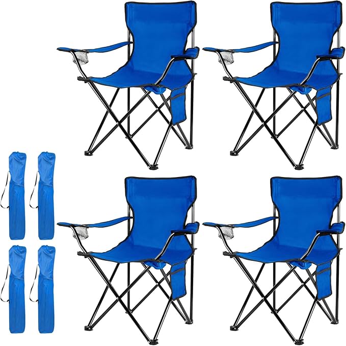 Damei century 4PCS Folding Camping Chairs-Lightweight, Installation-Free, Portable Chair for Beach, Lawn, Outdoor Sports