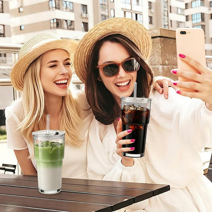 Iced Coffee Cups with Lids: Coffee Bar Accessories