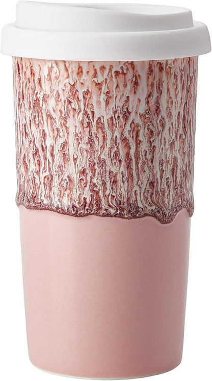Ceramic Travel Mug with Lid – Cute Aesthetic Coffee Cup