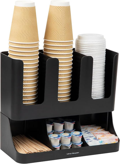 Mind Reader Condiment Station, 13 Inch Countertop Coffee Bar Organizer