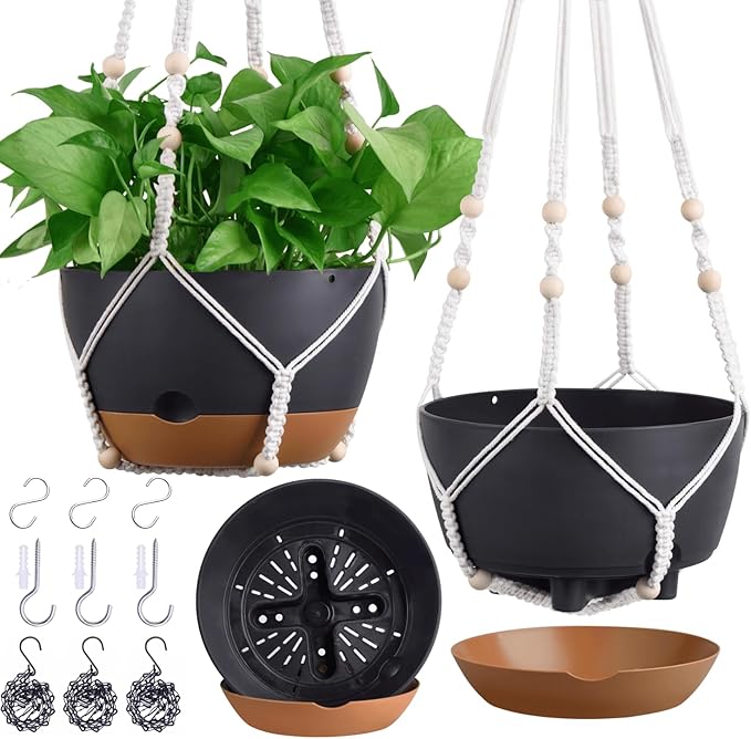 3 Pack 8/10/12 Inch Hanging Planters