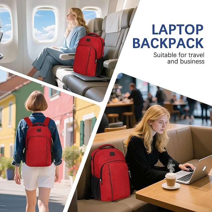 LARIPOP Extra Large Backpack,17.3 Inch Business Laptop backpack for Men Women with USB Charging Port,Water-Resistant Laptopack Weekender Daypack for Work College Computer