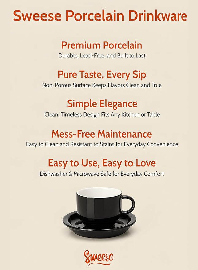 Sweese 8 Ounce Stackable Cappuccino Cups