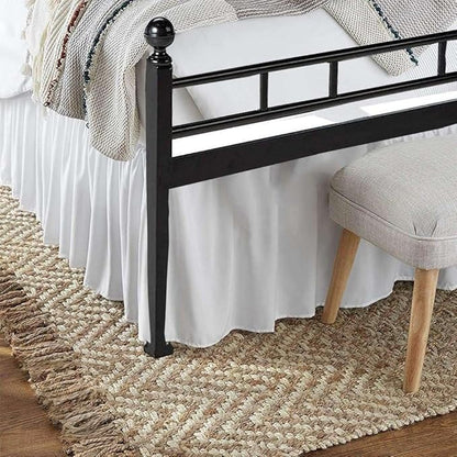 SlumberWell Full Bed Skirt with Split Corners, Soft Microfiber, 12 Inch Drop, White Solid, Elegant Ruffled Design