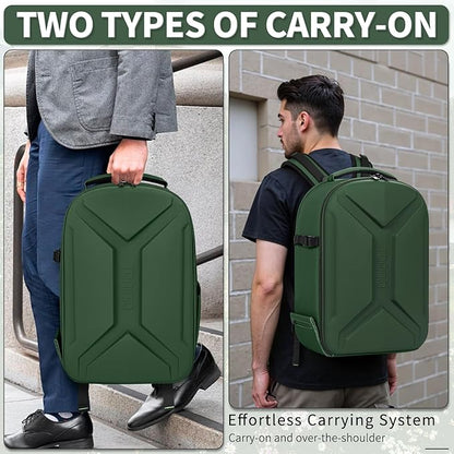 TORIBIO Camera Backpack, Hardshell DSLR Photography Camera Bag, Waterproof Hard Shell Camera Case with Tripod Holder & 15.6" Laptop Compartment Compatible with Canon/Nikon/Sony/DJI Mavic Drone