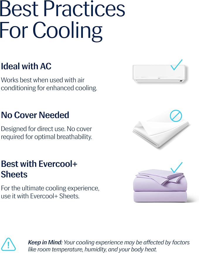 REST® Evercool® Cooling Comforter, King/Cali King, Blanket for Hot Sleepers, All Season Bedding to Keep Cool for Night Sweats, Breathable Lightweight Blanket, 106x90 Inches, Lavender Breeze