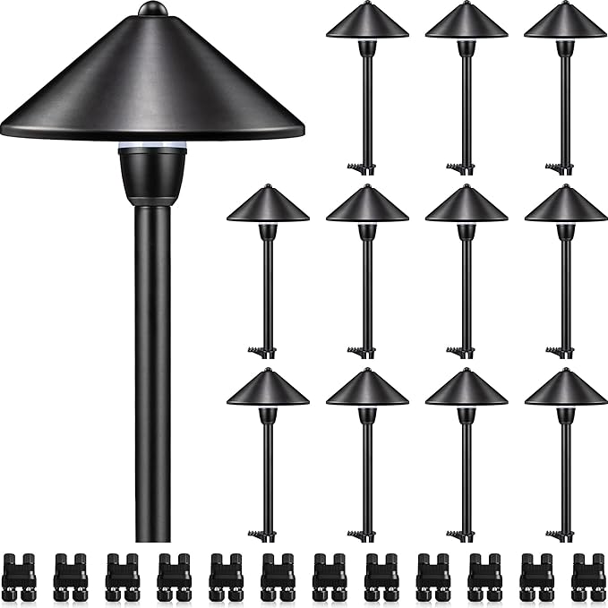 SUNVIE Low Voltage Landscape Lights 3W LED Pathway Lights Low Voltage 3000K