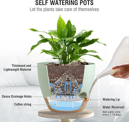 10 inch Self Watering Hanging Planters